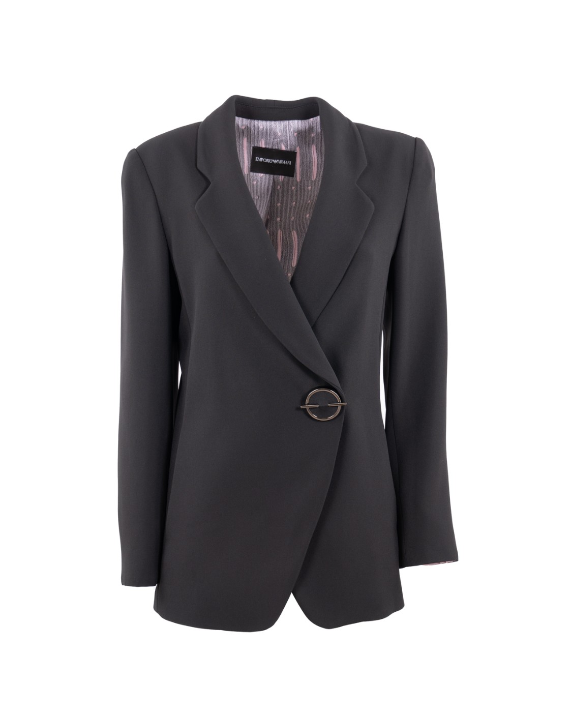 shop EMPORIO ARMANI  Giacca: Emporio Armani blazer in cady crepe con chiusura gioiello.
Cady crepe.
Doppiopetto.
Scollo con revers.
Chiusura decentrata.
Dettagòlio gioiello.
Maniche lunghe.
Polsini con spacchetto.
Dettagli interni in gros grain.
Fodera stampata in raso.
Composizione: 50% viscosa, 47% acetato, 3% elastan.
Made in Romania.. EW001418 TE10418-UC001 number 1399302